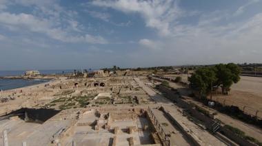 The ruins of the seafront Promontory Palace
