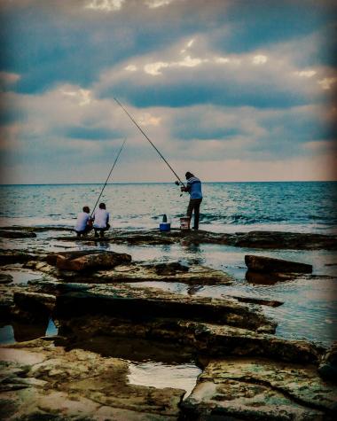 שקיעה בחוף שבי ציון 