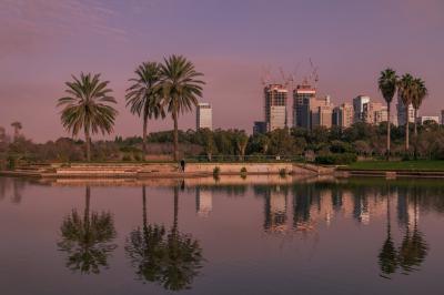אגם  בפארק  הירקון  תל אביב          