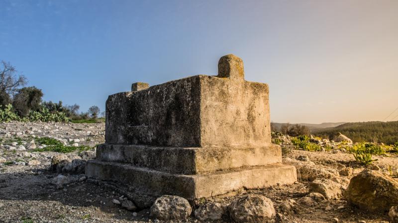 משהו שנראה כמו קבר באזור של מבצר לטרון