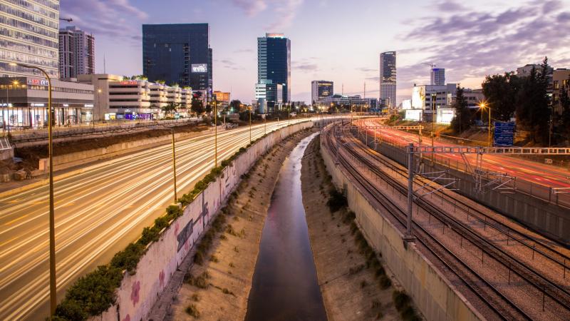 חשיפה ארוכה של איילון מגשר יהודית